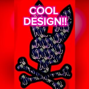 Psycho Bunny Bright Red Oversized T-shirt Size 5 or Medium in men’s sizing